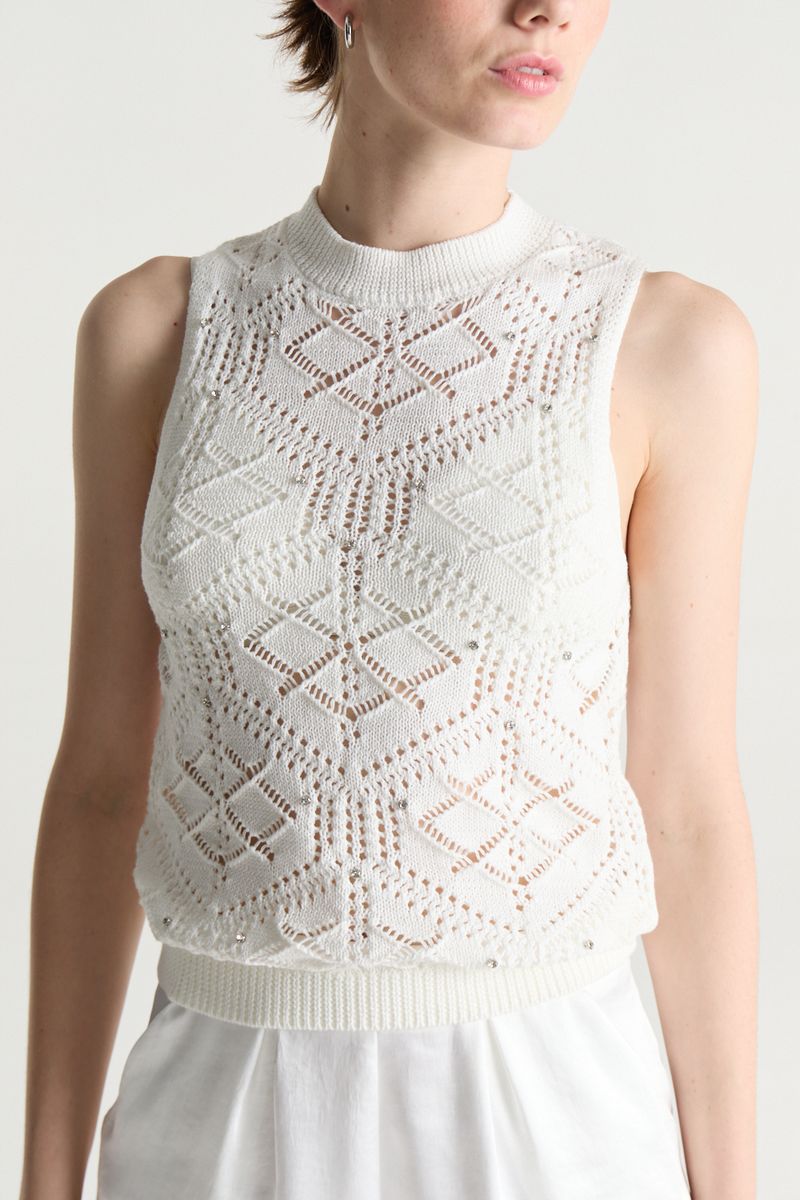 SWEATER VEST EMBELLISH