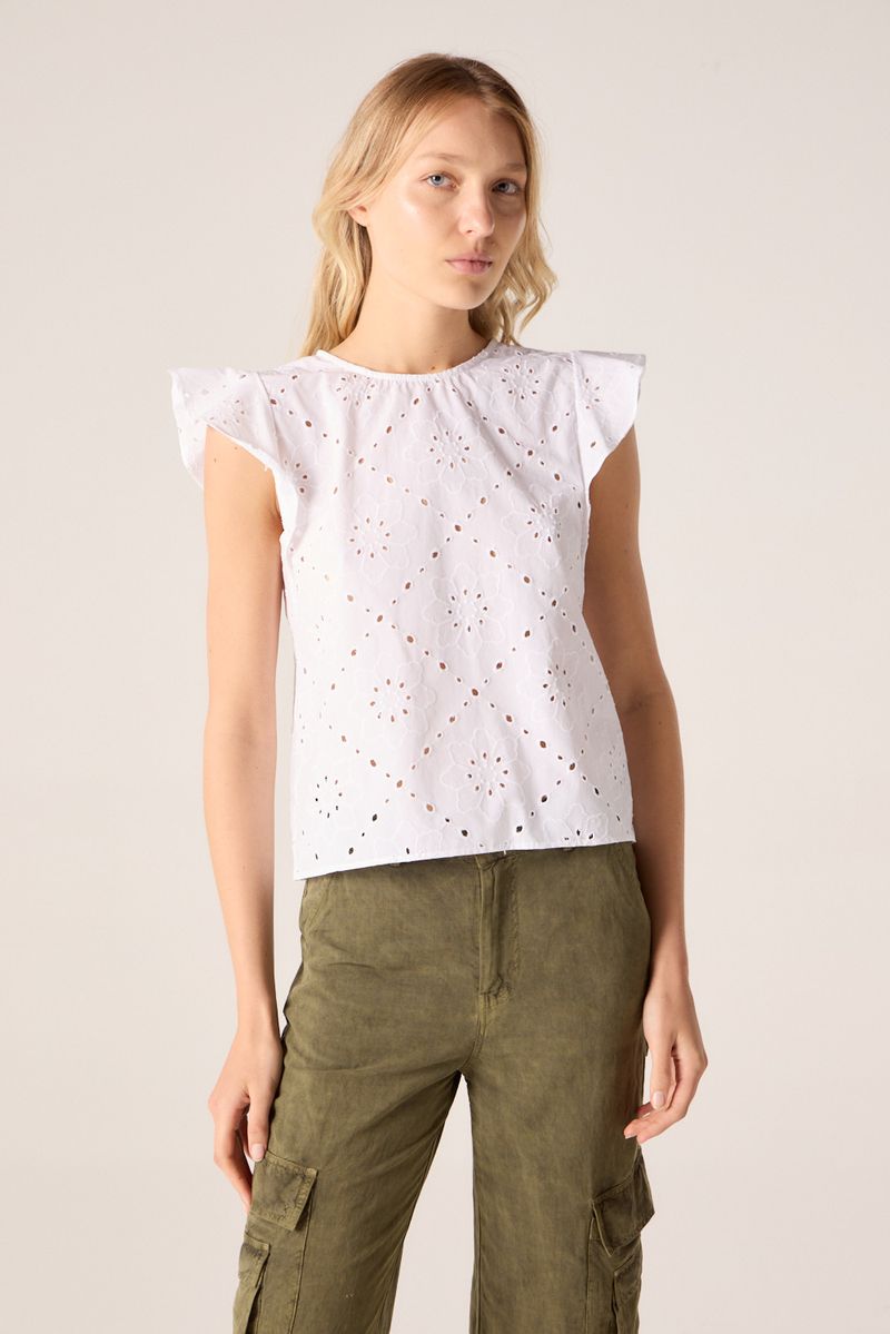 CAMISA BRODERIE RHOMBUS