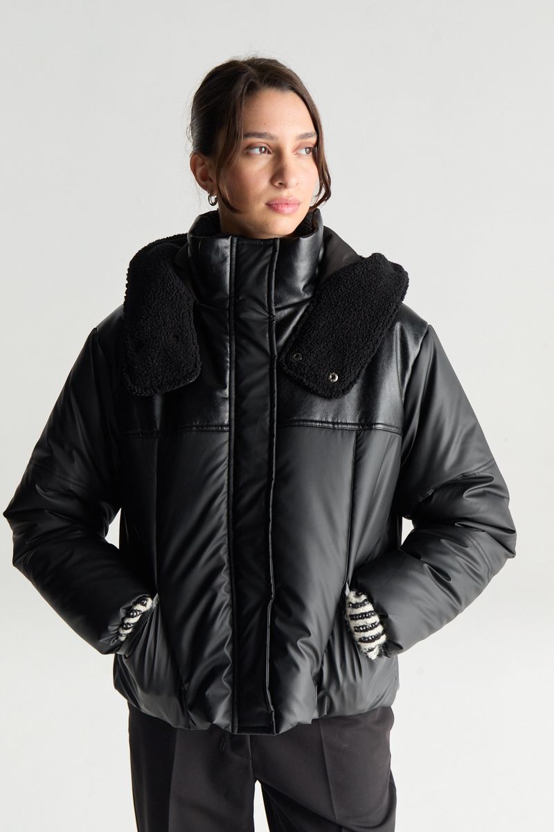 CAMPERA MIXED TEXTURES