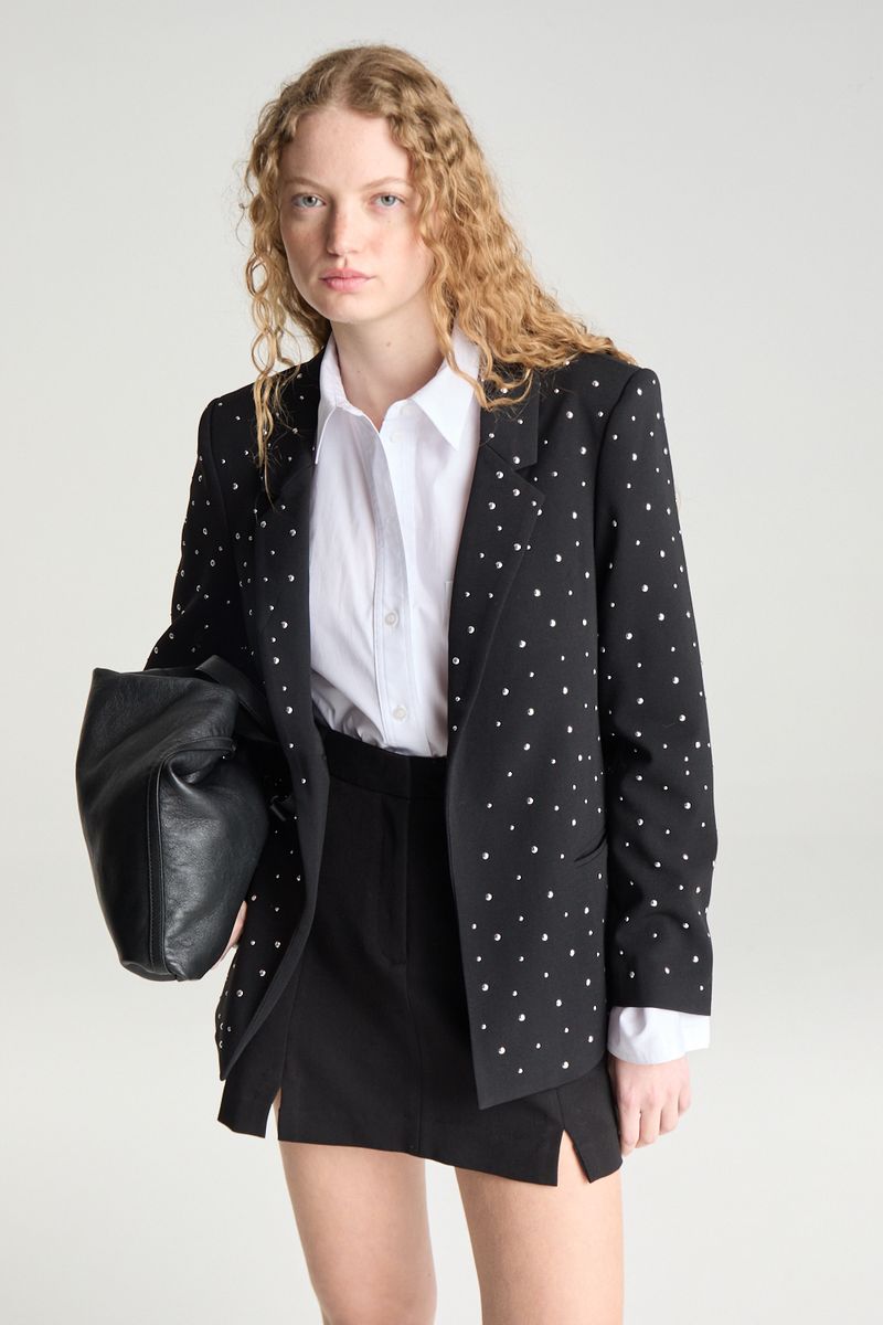 BLAZER EMBELISH BLACK