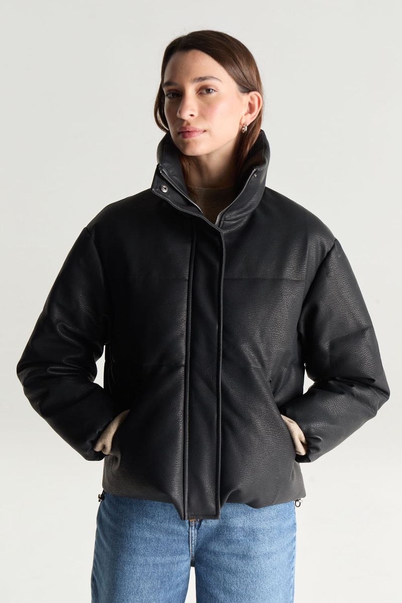 CAMPERA LEATHER PUFFER