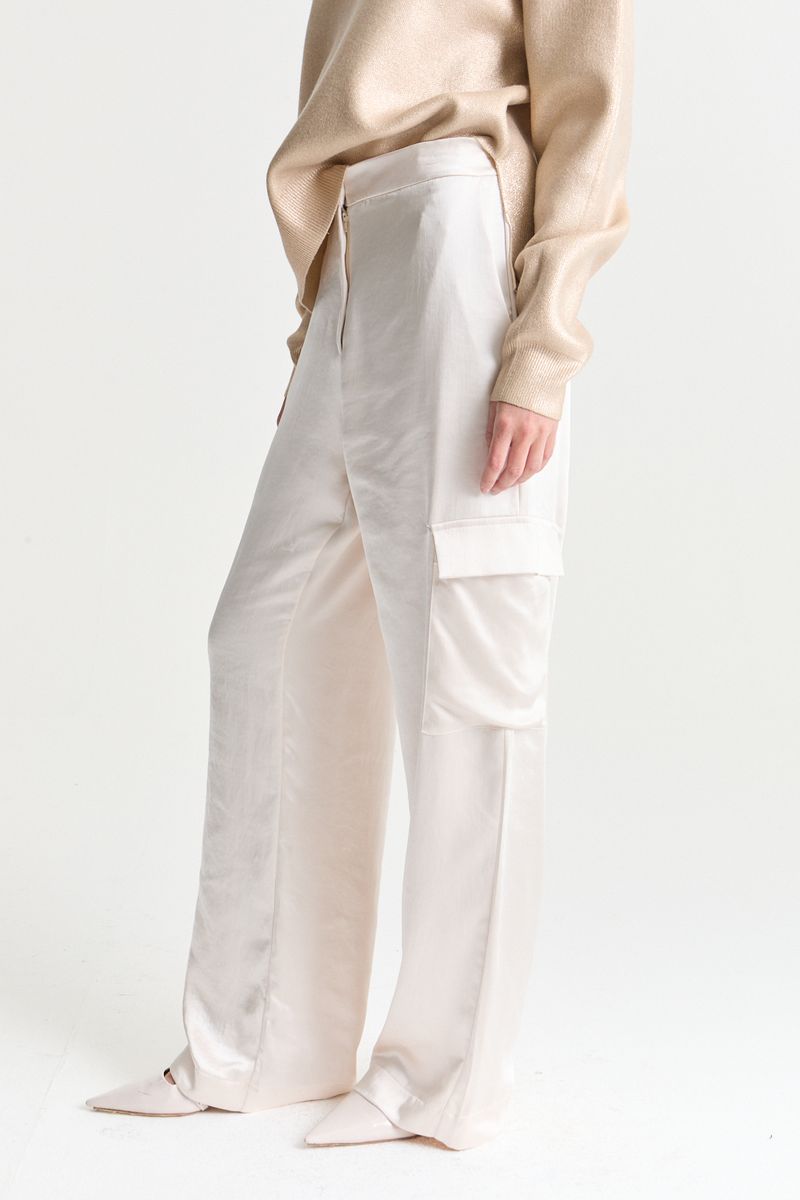 PANTALON CARGO SATEN