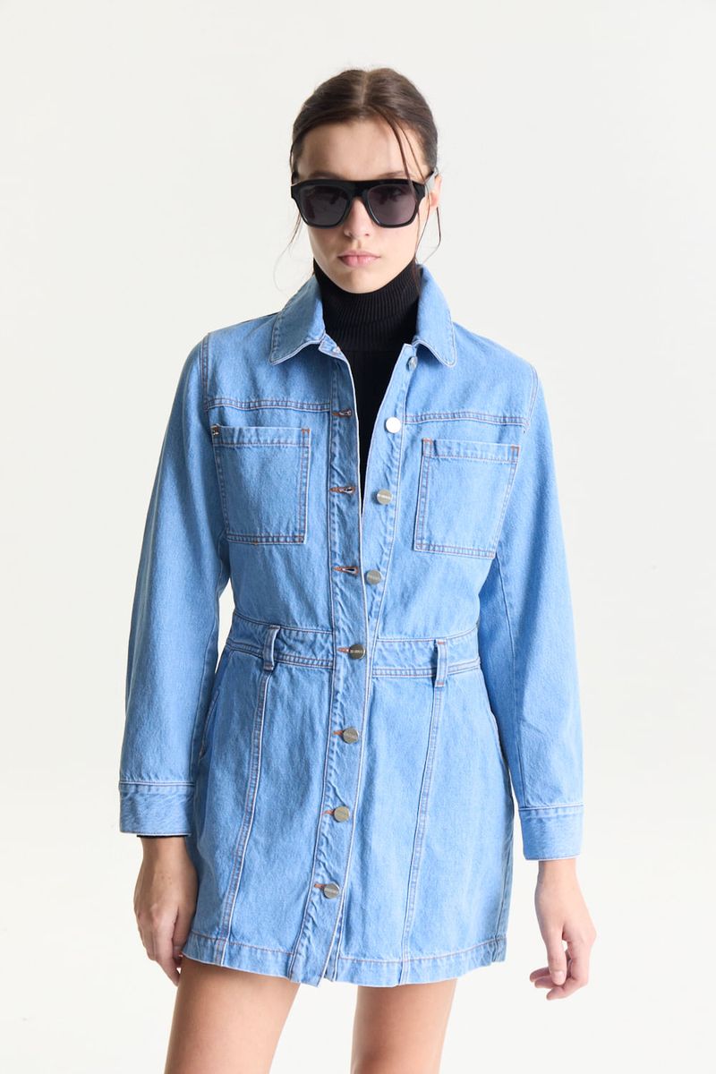 VESTIDO ML DENIM