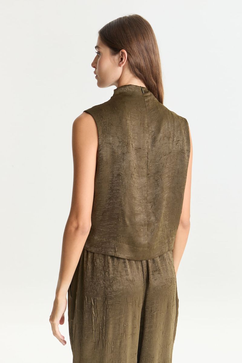 TOP SATEN CRINKLED