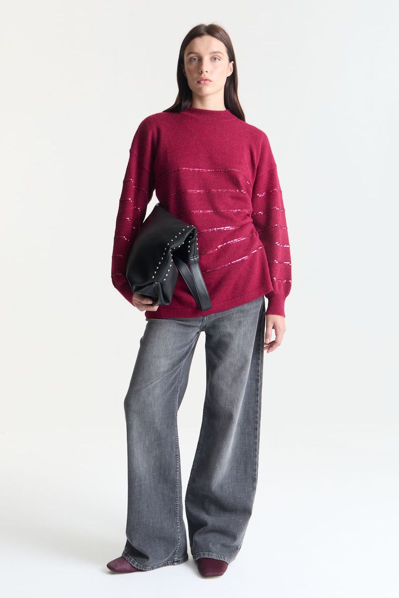 SWEATER STRIPE SEQUINS