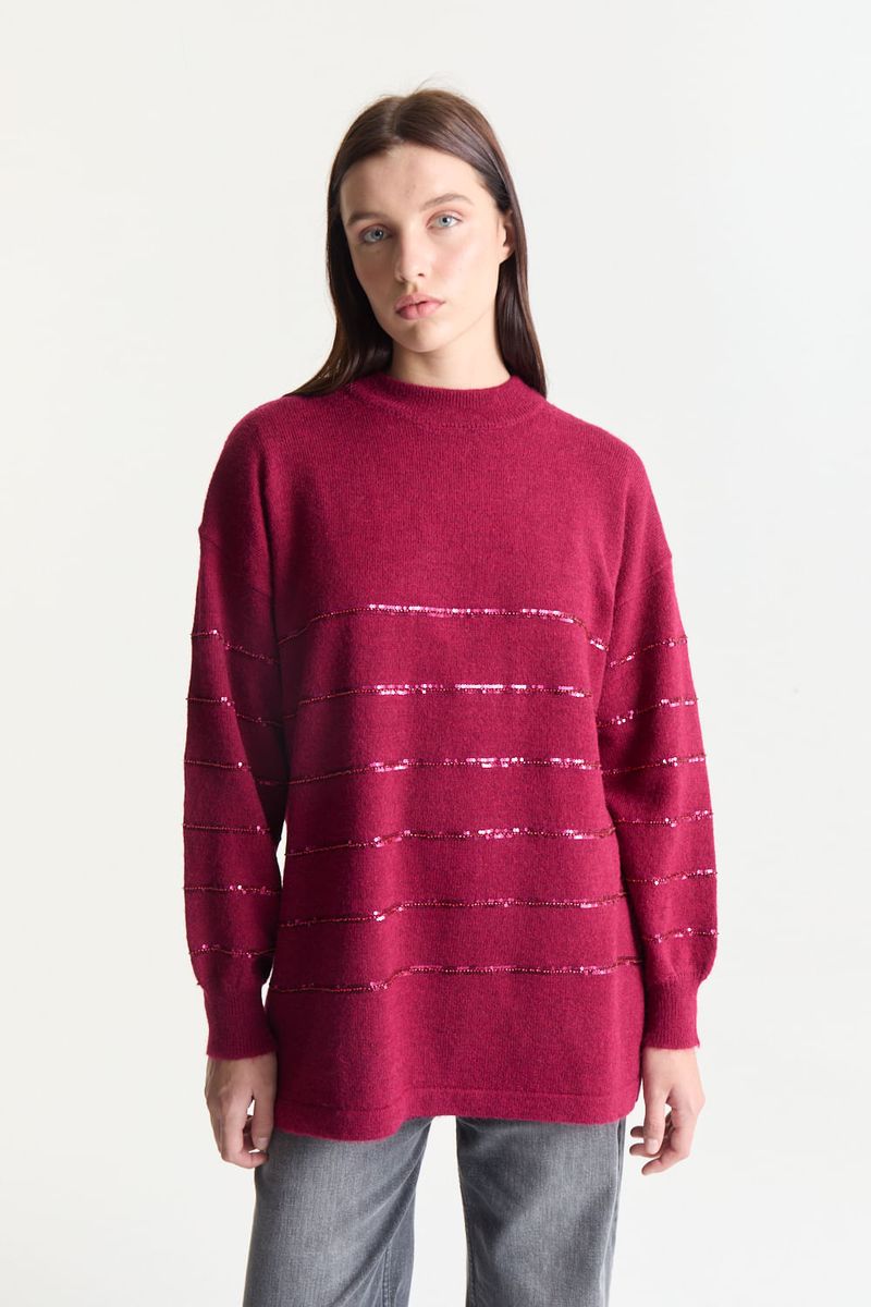 SWEATER STRIPE SEQUINS