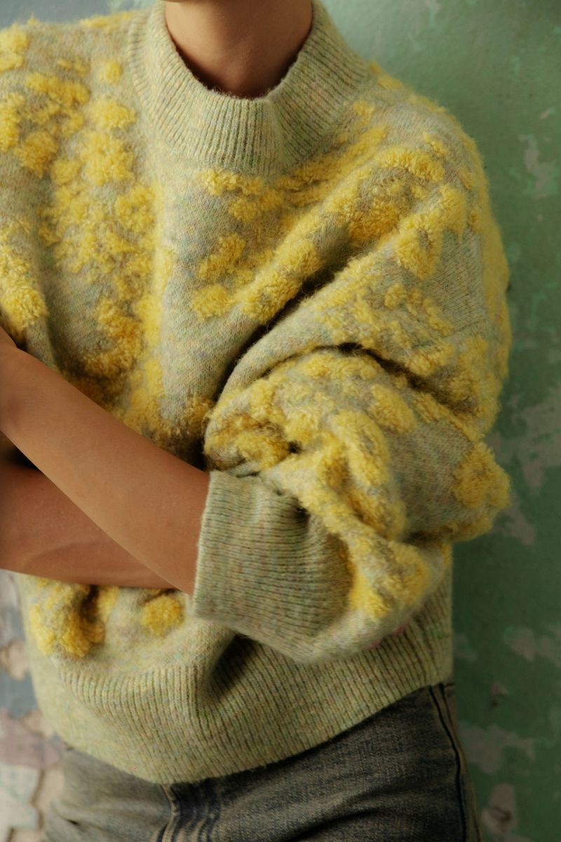 SWEATER JACQUARD FLEUR