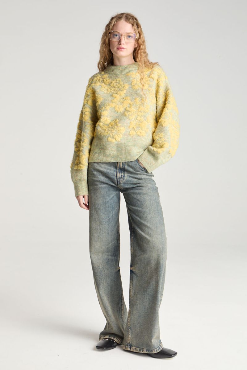 SWEATER JACQUARD FLEUR