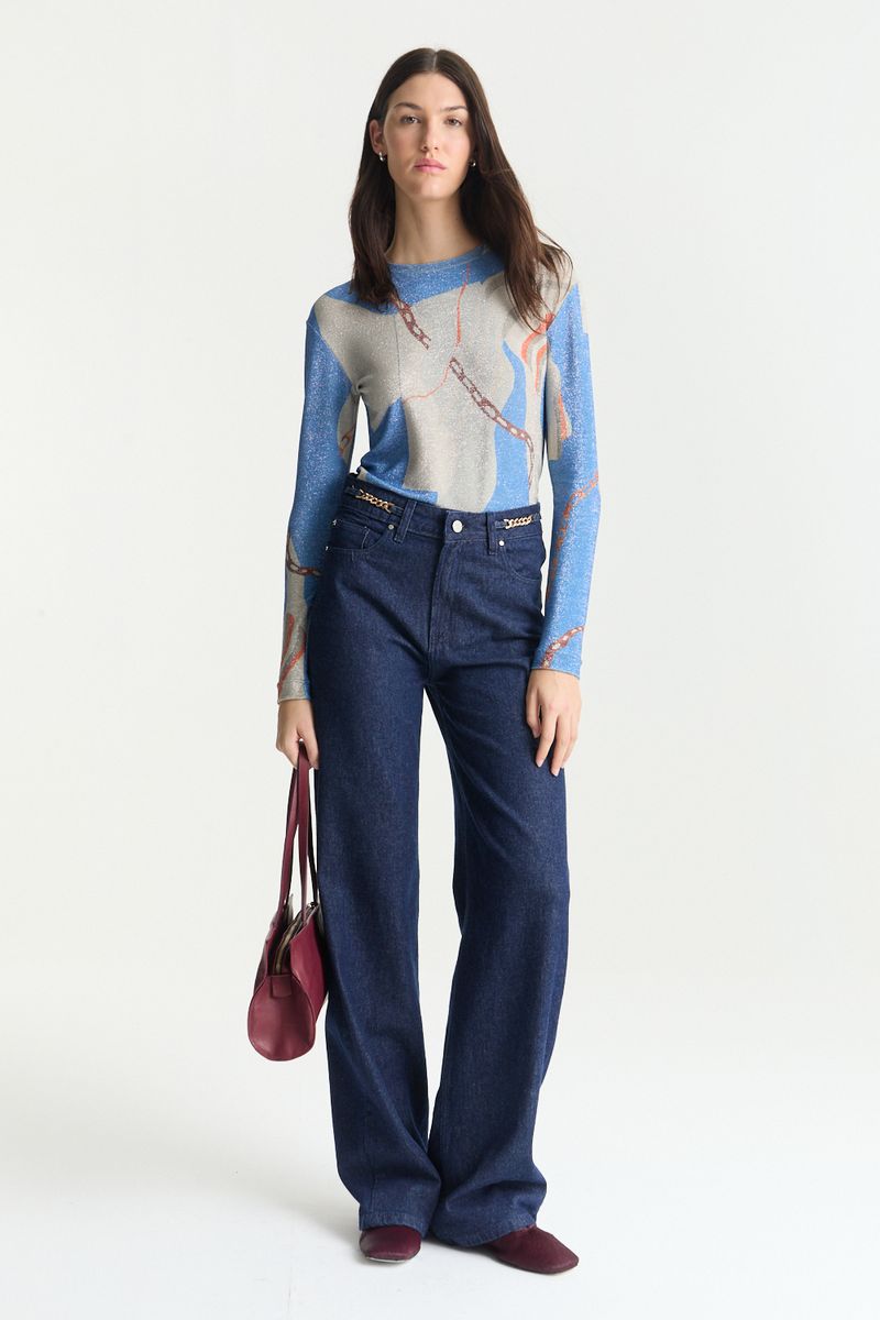 REMERA LUREX CELESTE NAJT