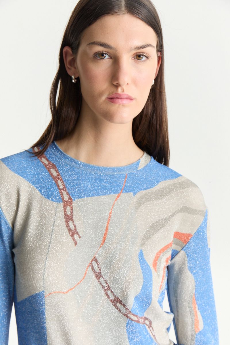 REMERA LUREX CELESTE NAJT
