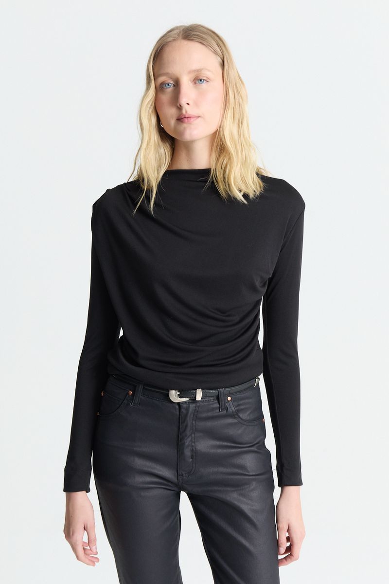 REMERA LONG RIBBED BOBBIE