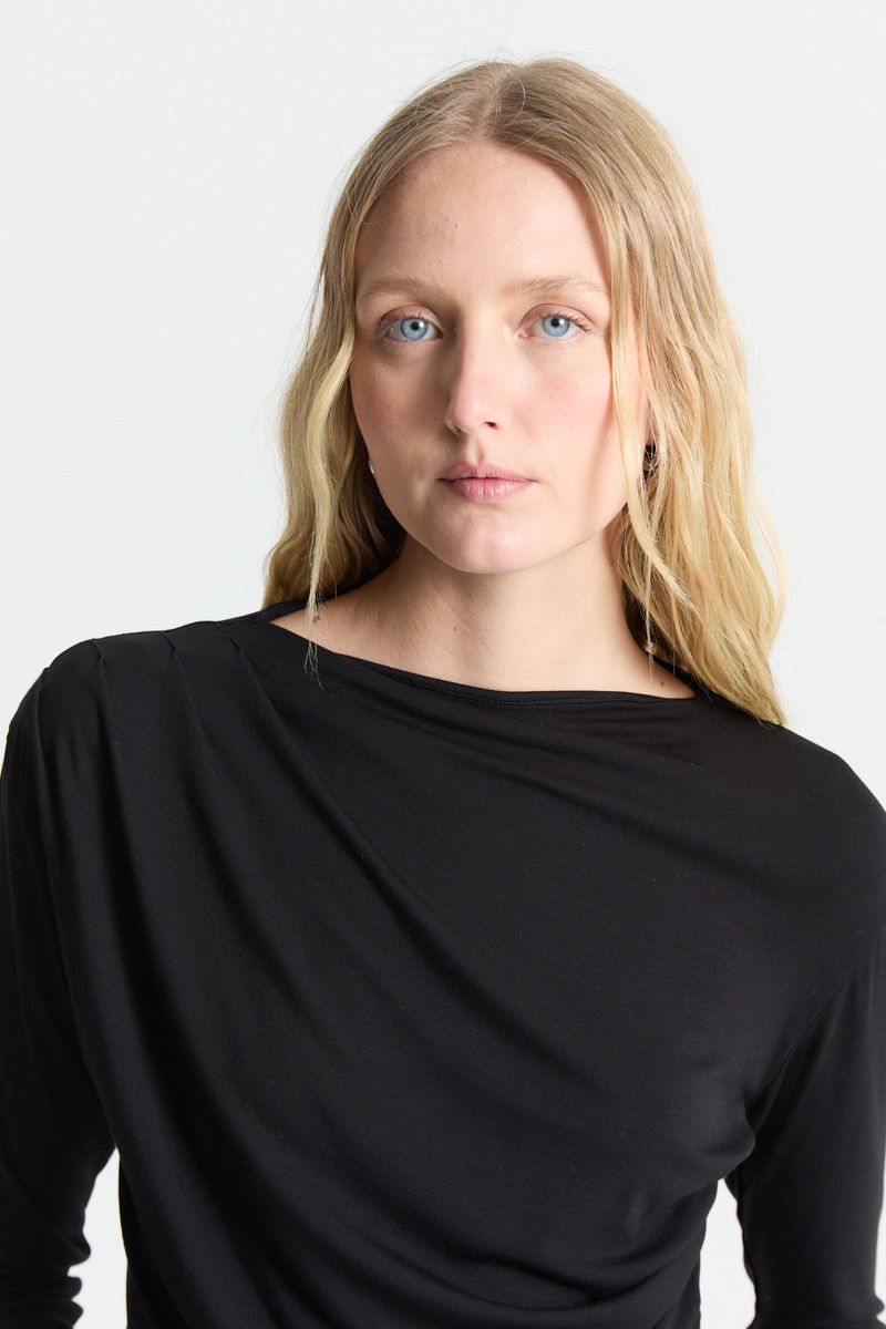 REMERA LONG RIBBED BOBBIE