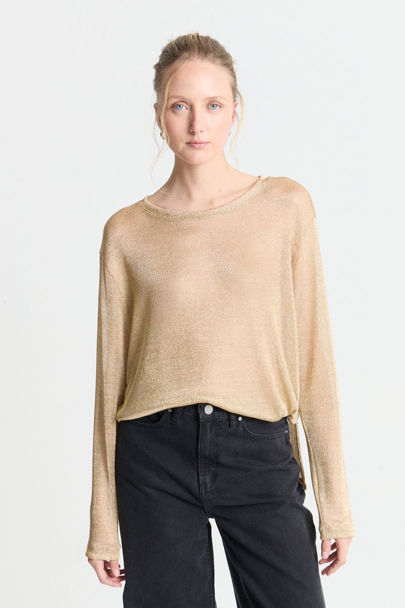 REMERA ML OVER MESH