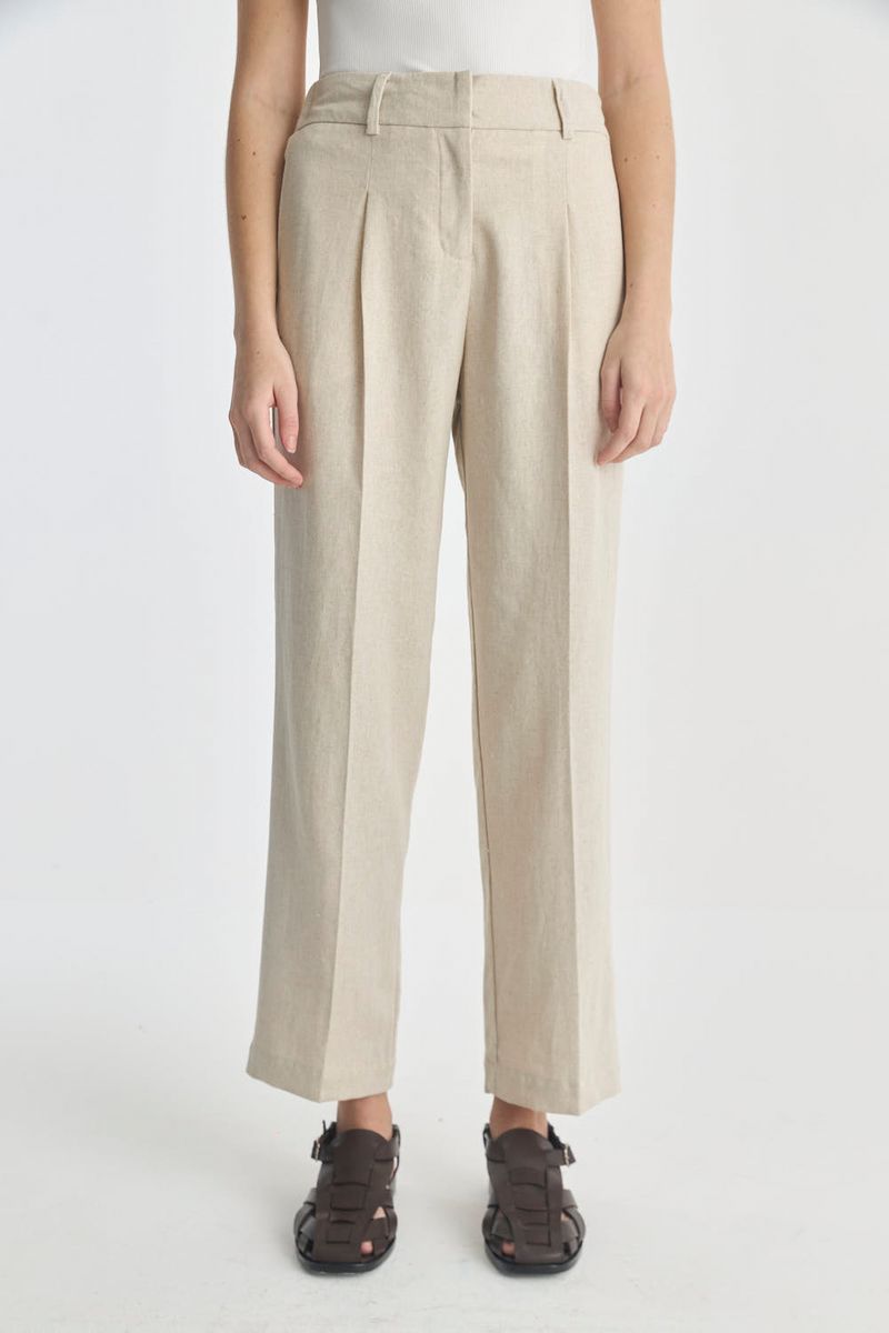 PANTALON LINO GARDENIA