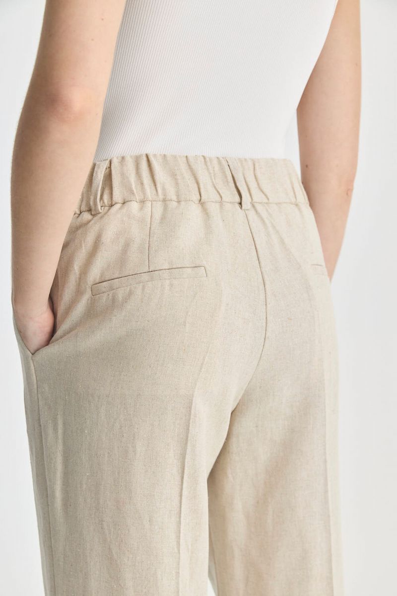 PANTALON LINO GARDENIA