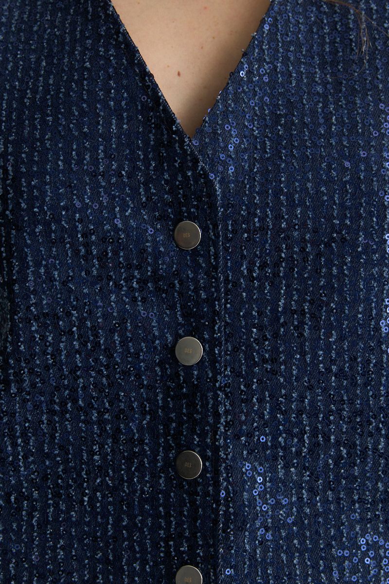 CHALECO DENIM SEQUINS