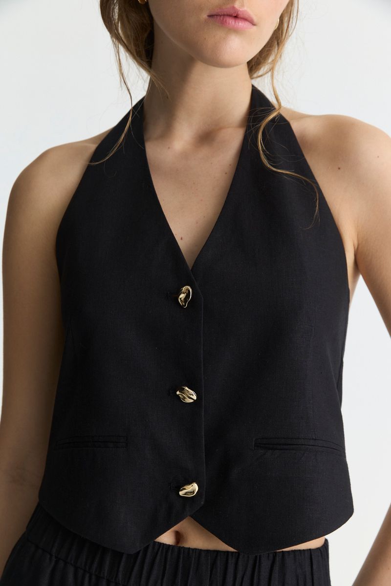 CHALECO LINO LOW BACK