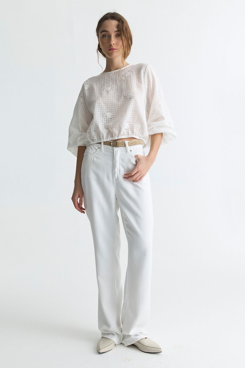 CAMISA BRODERIE GASA COTTON