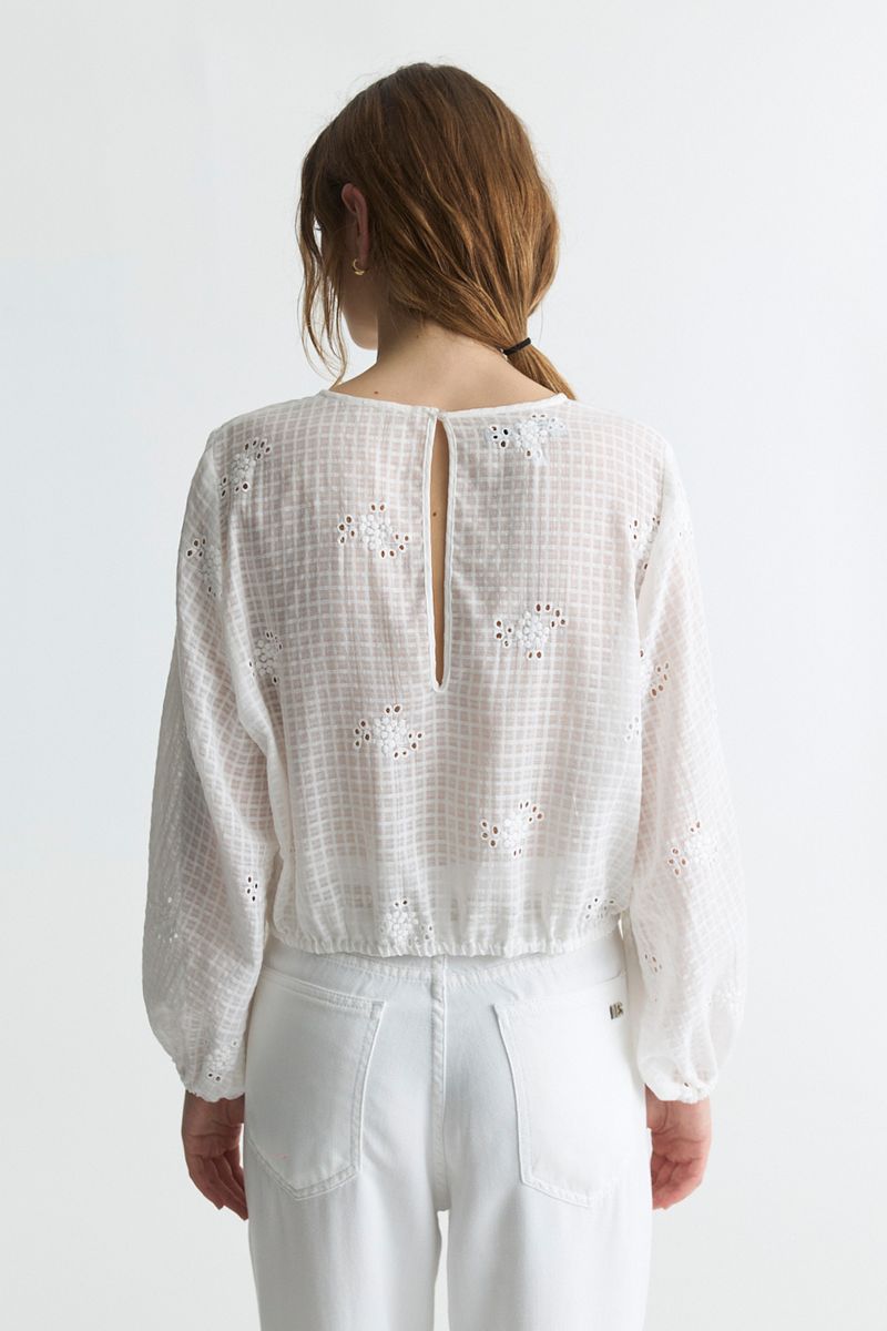 CAMISA BRODERIE GASA COTTON