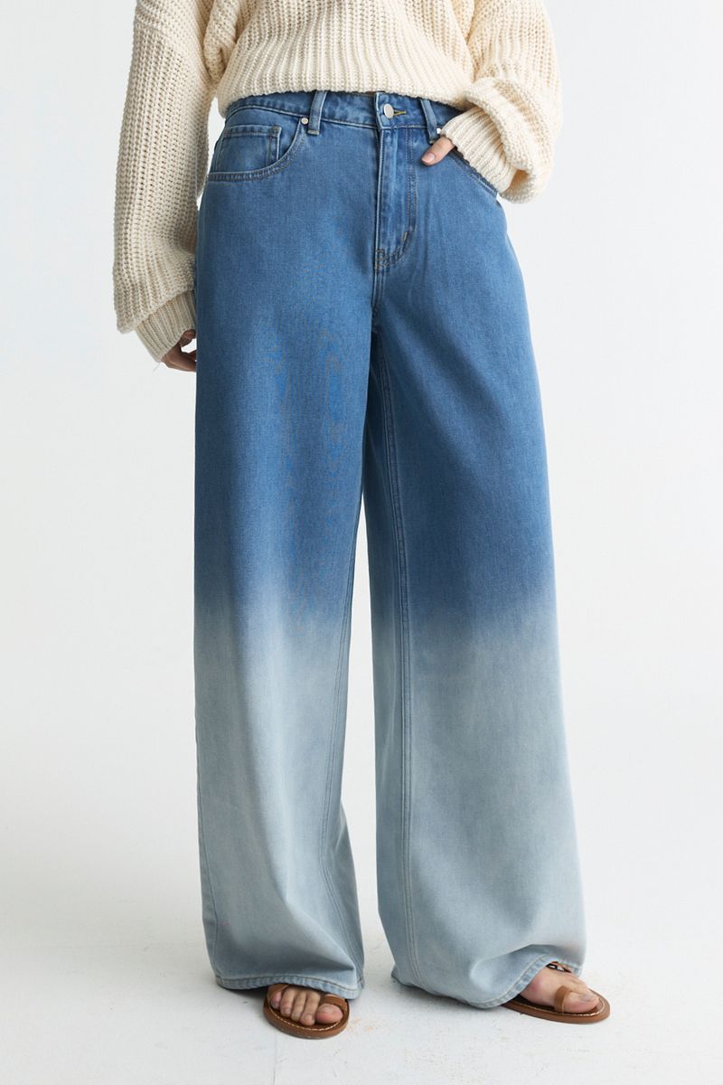 JEAN TYE DYE WIDE LEG