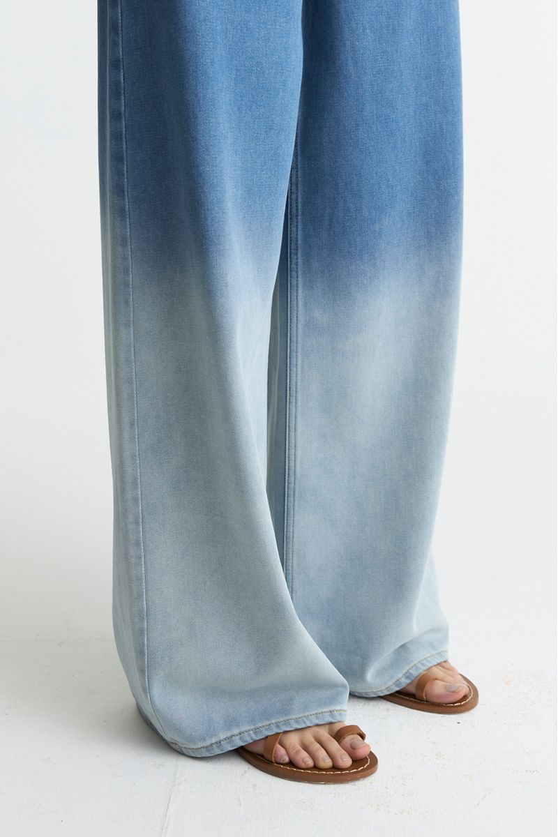 JEAN TYE DYE WIDE LEG