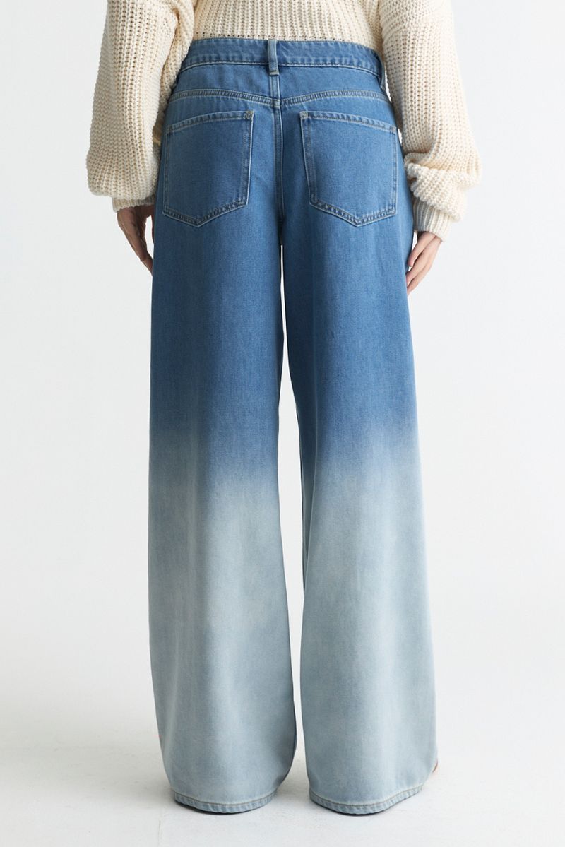 JEAN TYE DYE WIDE LEG