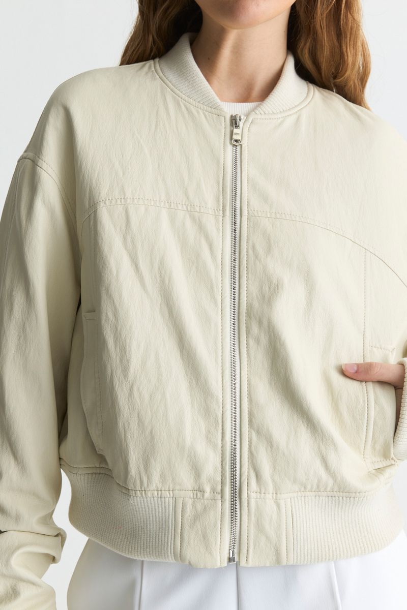 BOMBER LIGHT VEGAN LEATHER