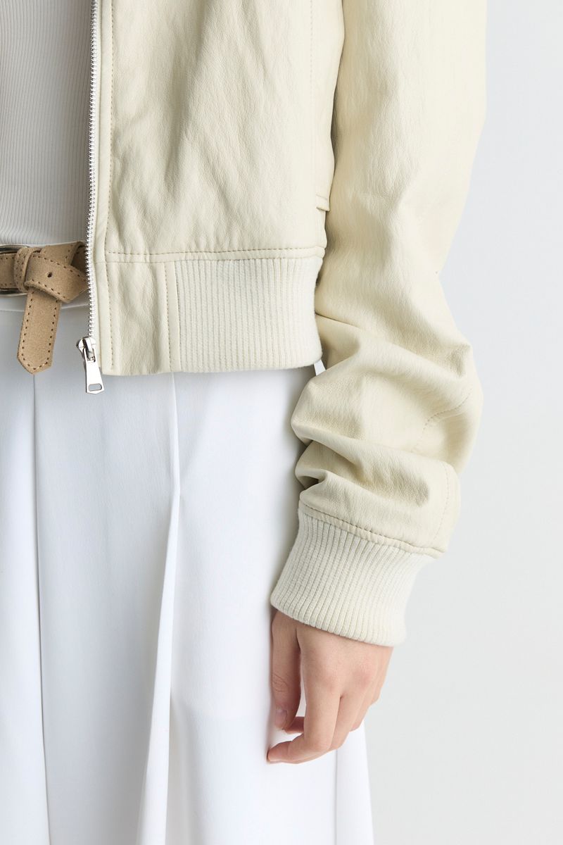BOMBER LIGHT VEGAN LEATHER