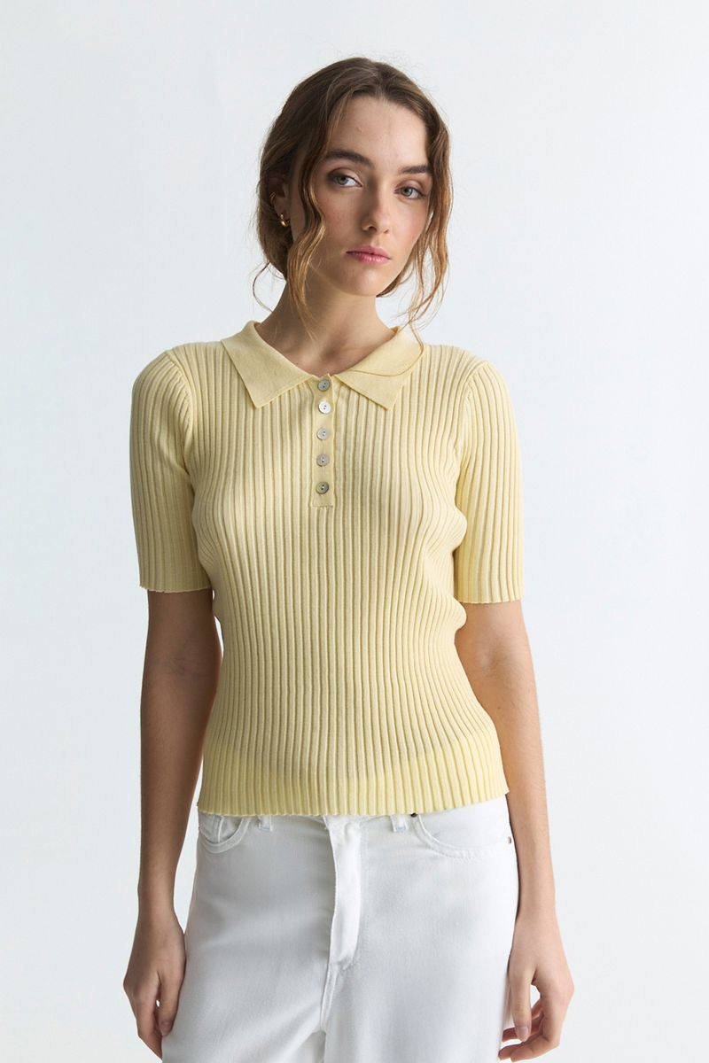 SWEATER SHEER POLO