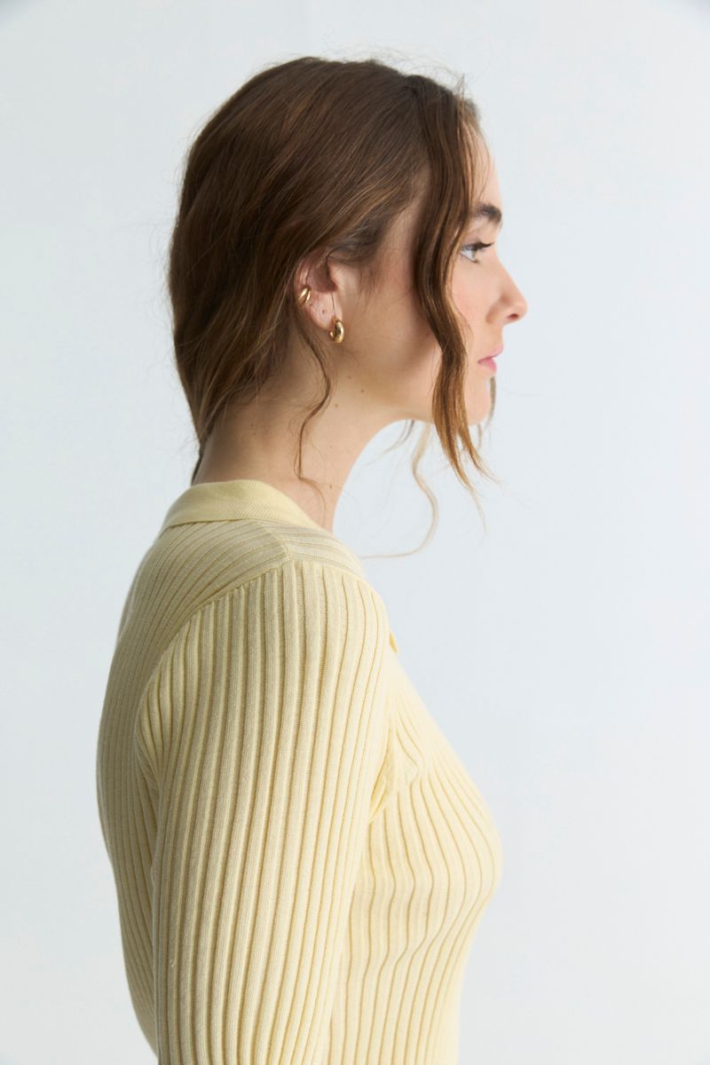 SWEATER SHEER POLO
