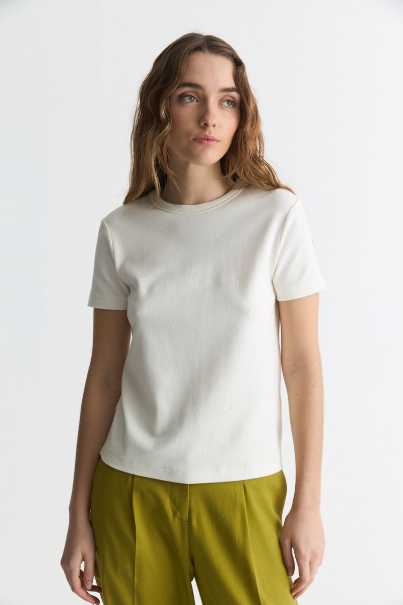 REMERA RIBBED COTTON TYRA