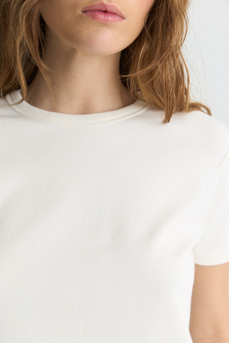 REMERA RIBBED COTTON TYRA
