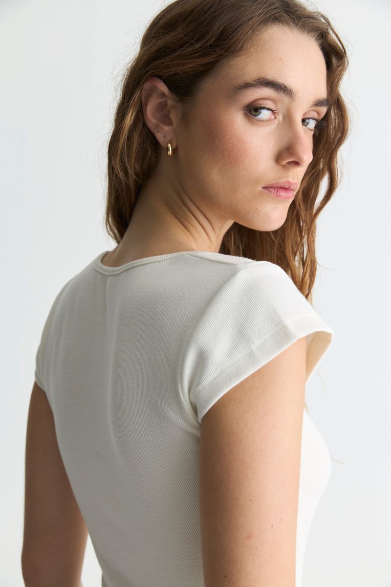 REMERA RIBBED COTTON LOLA
