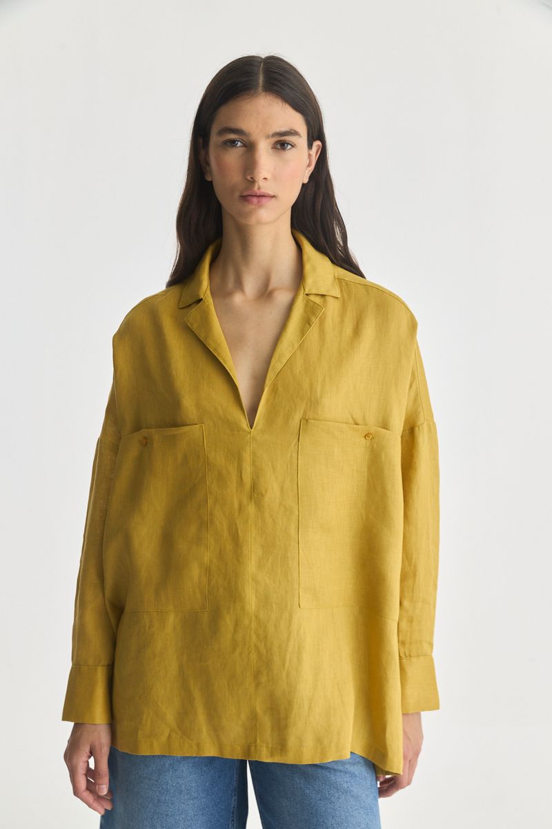 CAMISA LINO OVER SIENA