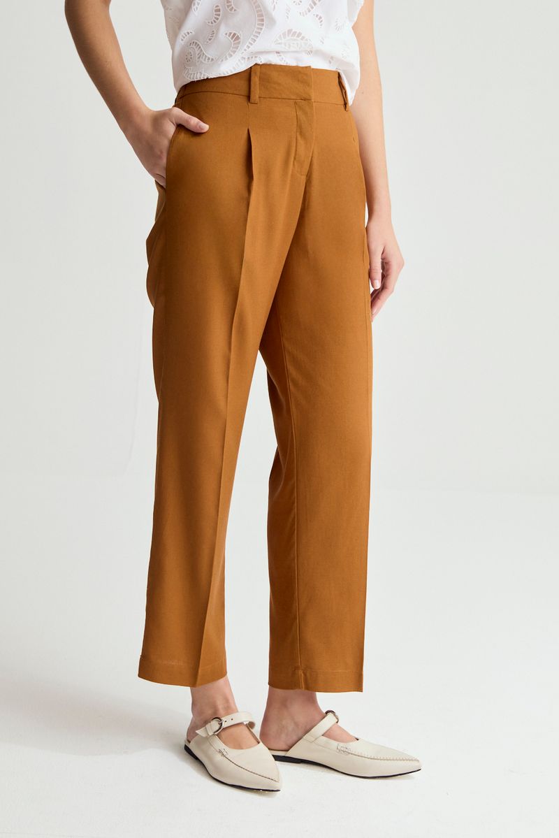 PANTALON LINO GARDENIA
