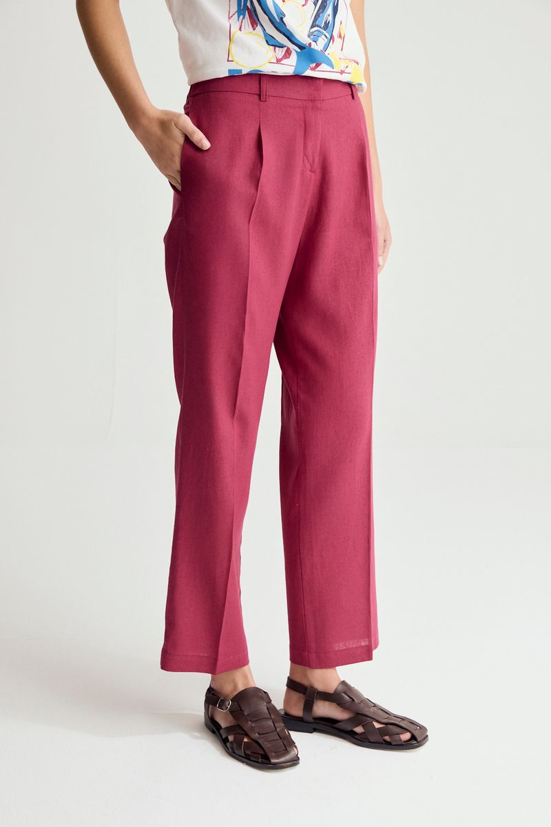 PANTALON LINO GARDENIA
