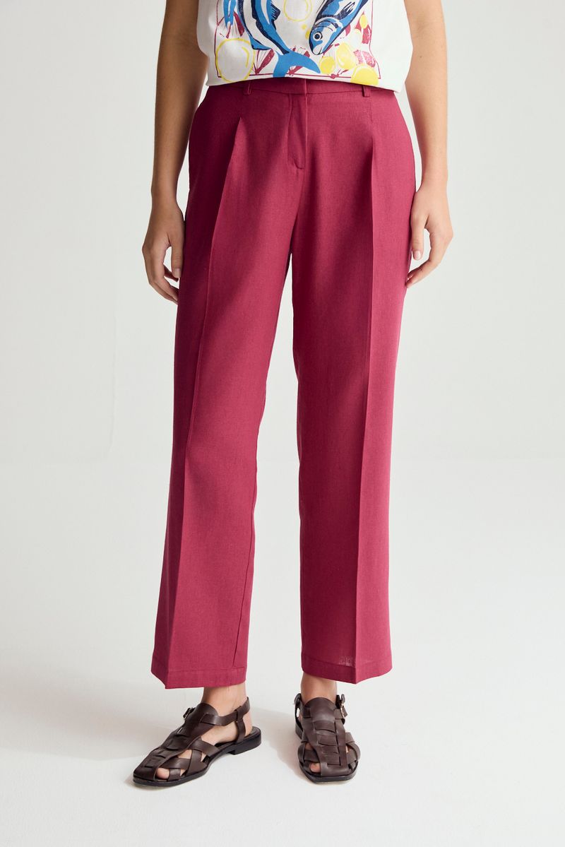 PANTALON LINO GARDENIA
