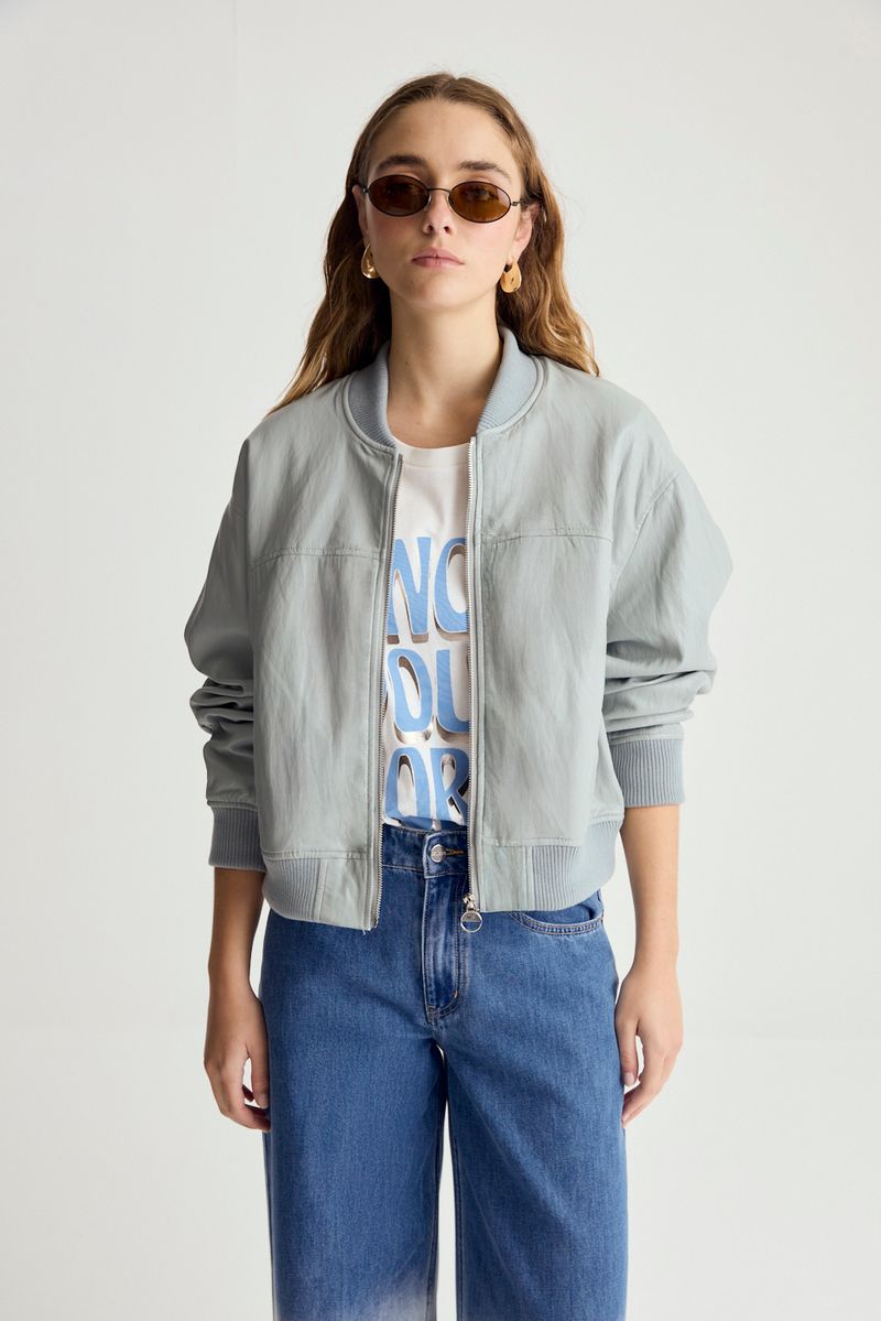 BOMBER LIGHT VEGAN LEATHER