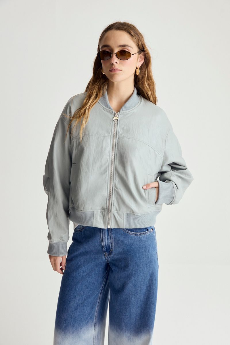 BOMBER LIGHT VEGAN LEATHER