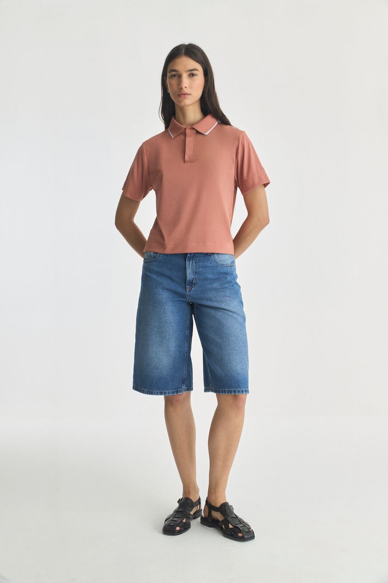 REMERA POLO PIQUÉ GRAY