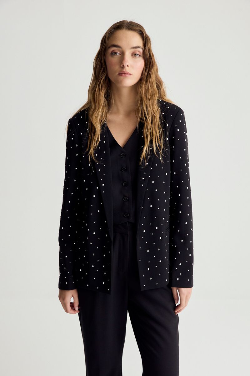 BLAZER EMBELISH BLACK