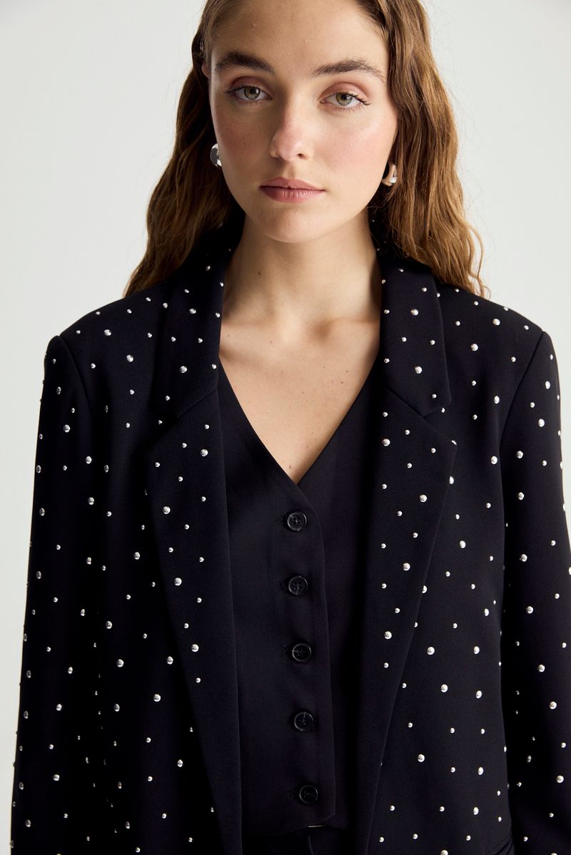 BLAZER EMBELISH BLACK