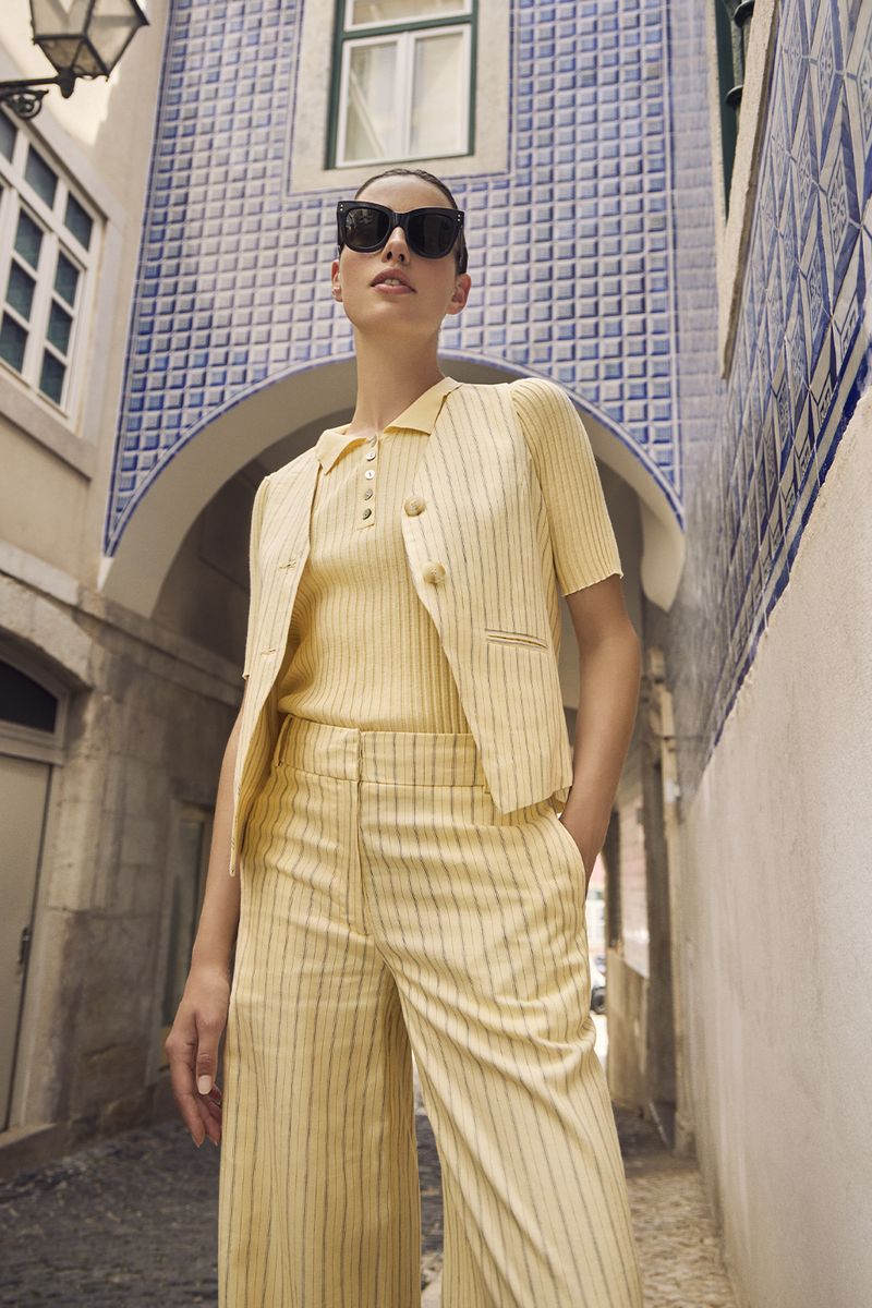 CHALECO LINO STRIPE