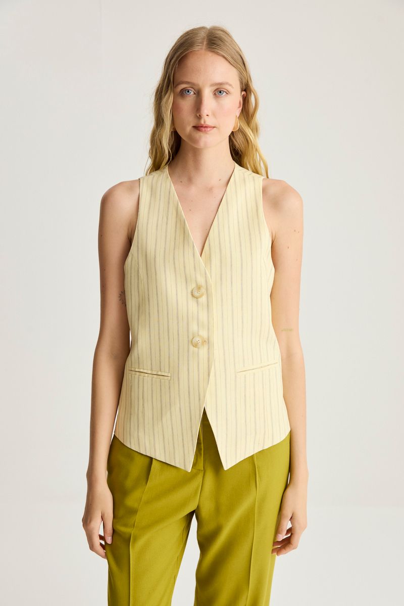 CHALECO LINO STRIPE
