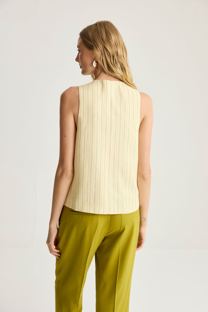 CHALECO LINO STRIPE