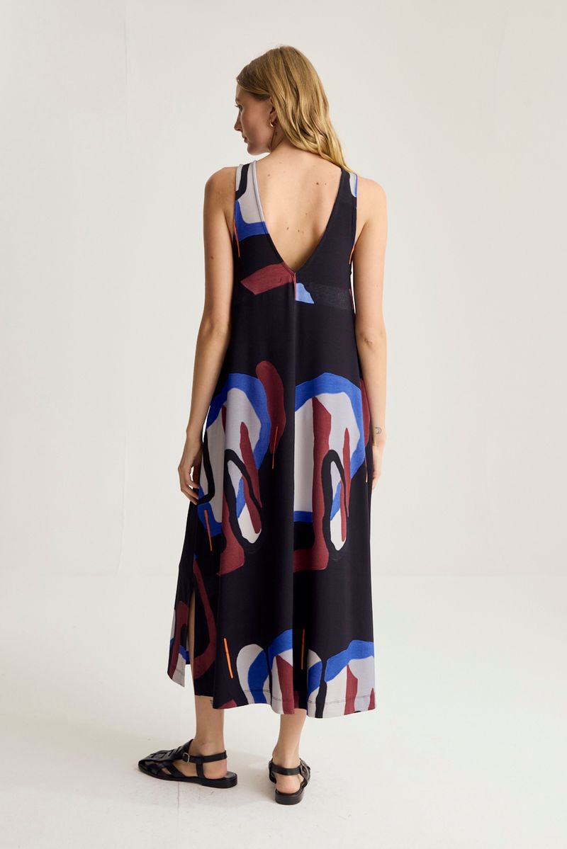 VESTIDO PRINT CELESTE NAJT