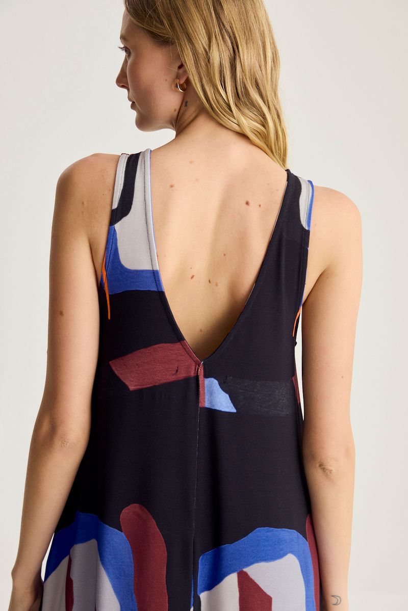 VESTIDO PRINT CELESTE NAJT