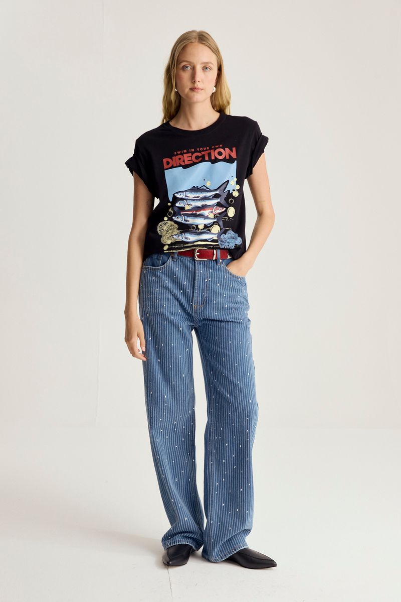 REMERA COTTON PRINT SARDINE