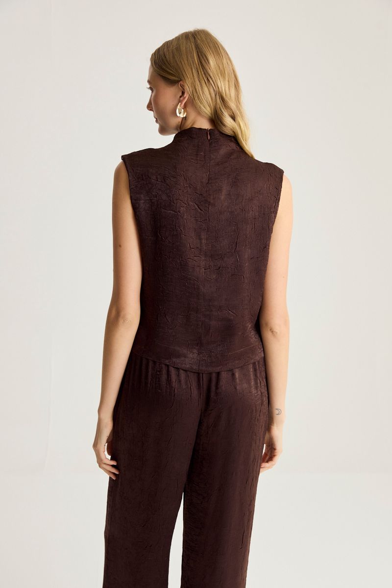 TOP SATEN CRINKLED