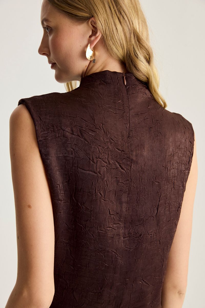 TOP SATEN CRINKLED